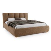 Łóżko tapicerowane z pojemnikiem 180 x 200 cm boucle VILLO